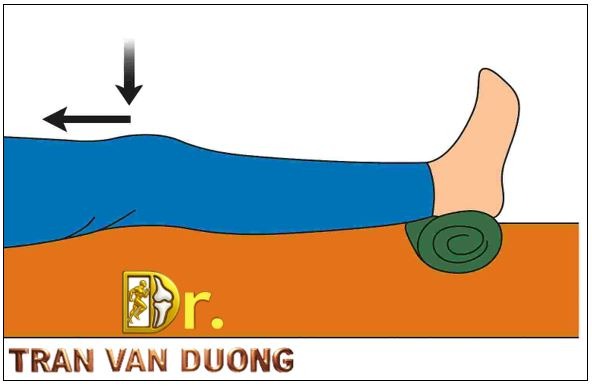 Duỗi thẳng gối có khăn lót
